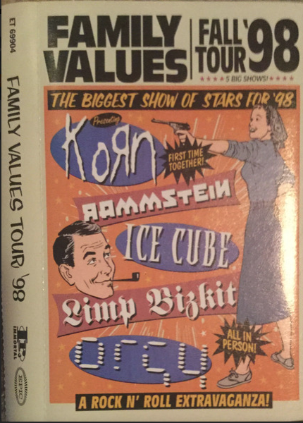 Family Values Tour 1998 cassette tape